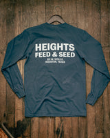 Graphic L/S Tee | Heights Feed & Seed | Midnight | Manready Mercantile