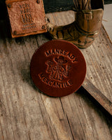 High Stakes Skeleton | Leather Coaster | Manready Mercantile