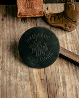High Stakes Skeleton | Leather Coaster | Manready Mercantile