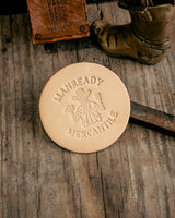 High Stakes Skeleton | Leather Coaster | Manready Mercantile