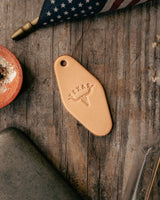 Leather Motel Key Tag | Longhorn | Manready Mercantile