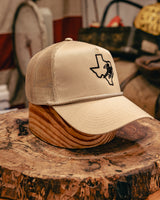 Embroidered Trucker Hat | Texas Outline Dove | Khaki | Manready Mercantile