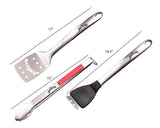 Jim Beam Soft Grip Handle Grilling Tools Set (3-Piece)