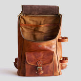 Americana Zip Top Backpack #750 | Tan | Coronado Leather