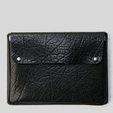 Shrunken Bison & Horween Hard Case | Black | Coronado Leather