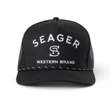 Branded Trucker Snapback | Black | Seager Co.