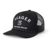 Branded Trucker Snapback | Black | Seager Co.