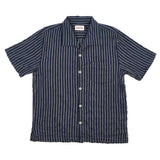 Cayucos S/S Shirt | Jacquard Navy | Freenote Cloth