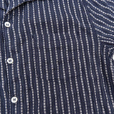 Cayucos S/S Shirt | Jacquard Navy | Freenote Cloth