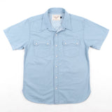 Modern Western Shirt S/S Shirt | Clear Blue | Freenote Cloth