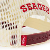 Keep It Country Mesh Trucker Snapback | Cream + Red | Seager Co.