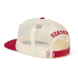 Keep It Country All Mesh Trucker Snapback | Cream + Red | Seager Co.