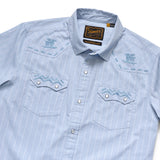 Crosscut Deluxe Shortsleeve Shirt | Surfbird : Sky Oxford Dobby | Howler Bros