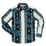 Serape Pearl Snap Shirt | The Oasis - Southwest Stripe | Sendero Provisions Co.