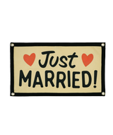 Just Married Camp Flag | Oxford Pennant