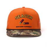 Gone Huntin' Snapback | Orange Camo | Seager Co.