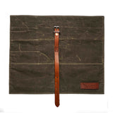 Compact Knife Roll | Dark Oak Waxed Canvas | Hardmill