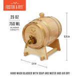 Whiskey Barrel Drink Dispenser | Foster & Rye