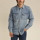 Wyatt Pearl Snap Denim Shirt | Vintage Denim | Sendero Provisions Co