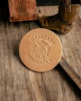 High Stakes Skeleton | Leather Coaster | Manready Mercantile