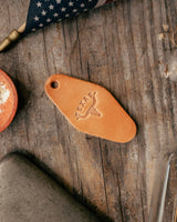 Leather Motel Key Tag | Longhorn | Manready Mercantile