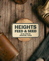 Sticker | Heights Feed & Seed | Navy & Cream | Manready Mercantile