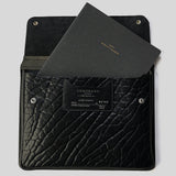 Shrunken Bison & Horween Hard Case | Black | Coronado Leather
