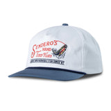 Hand Tied Flies Hat | White & Navy | Sendero Provisions Co.