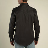 Wyatt Western Pearl Snap Solid Shirt | Basalt | Sendero Provisions Co