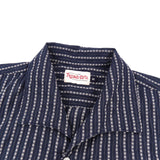 Cayucos S/S Shirt | Jacquard Navy | Freenote Cloth