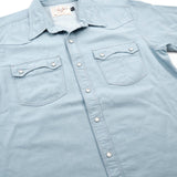 Modern Western Shirt S/S Shirt | Clear Blue | Freenote Cloth