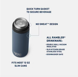 Rambler Colster Slim Can Cooler | Black | YETI