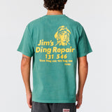 Jim's Ding Repair Tee | Dusty Green | Critical Slide