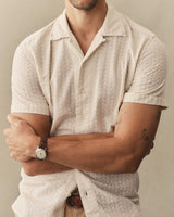The Davis Shirt | Vintage White Embroidered Stripe | Taylor Stitch