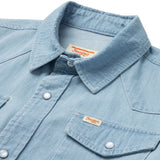 Reagan Pearl Snap | Light Wash Indigo | Seager Co.