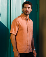 Double Gauze Camp Shirt | Coral | Ace Rivington